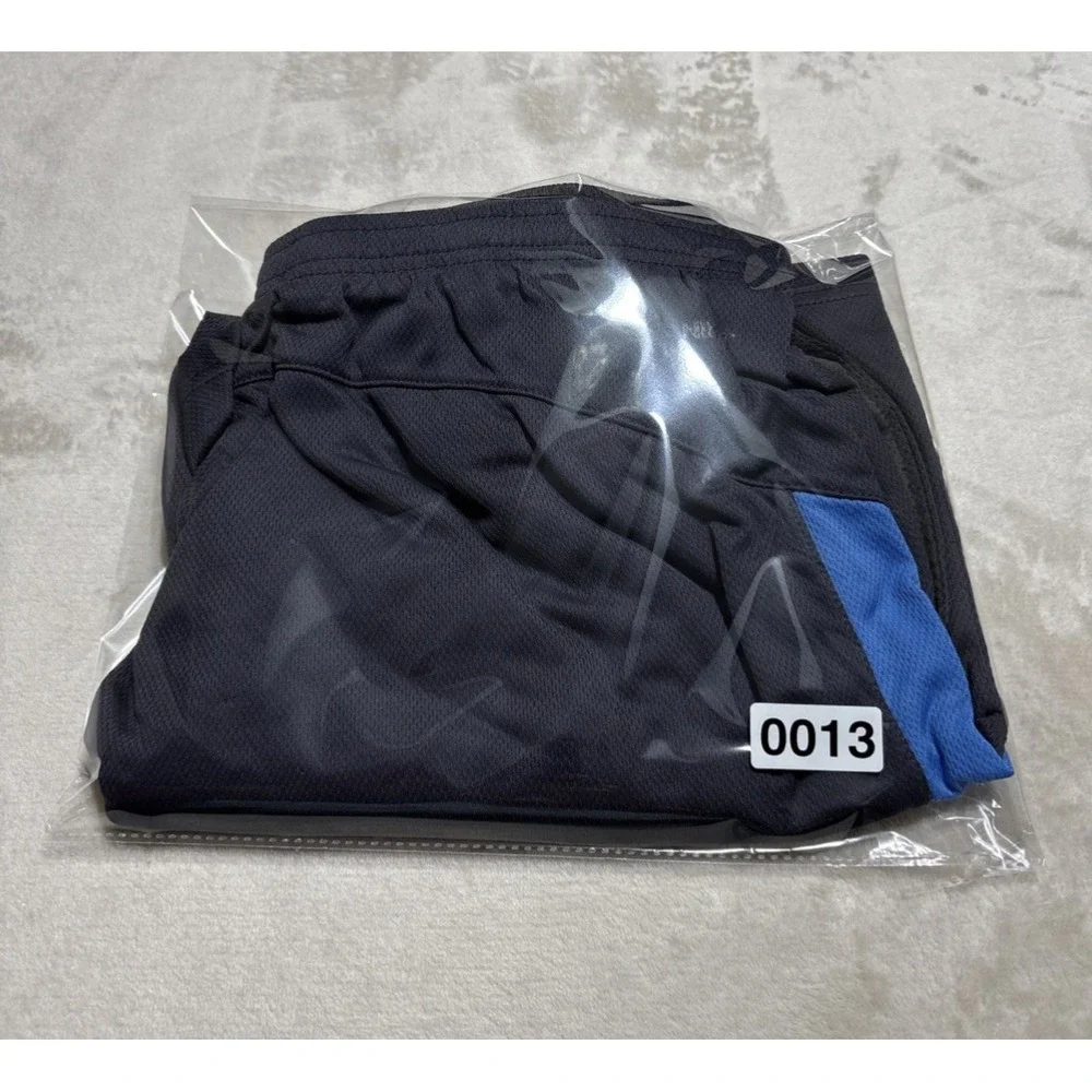 Nike Athletic Shorts Mens Large Blue FitDry Brief Lined Embroidered Logo Vintage